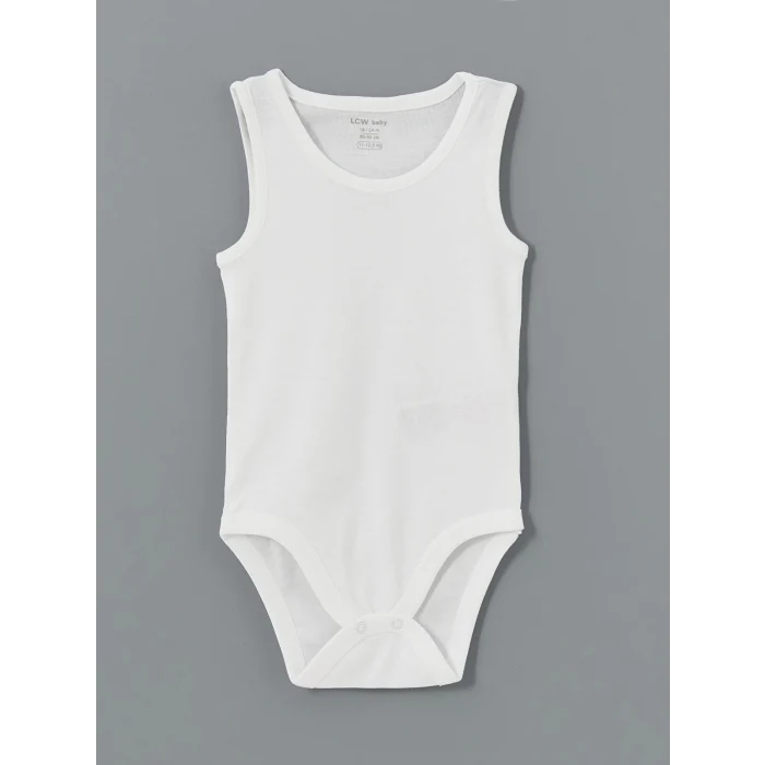 LCW baby Ekru Organik Kumaş Kız Bebek Çıtçıtlı Bodysuit 2li