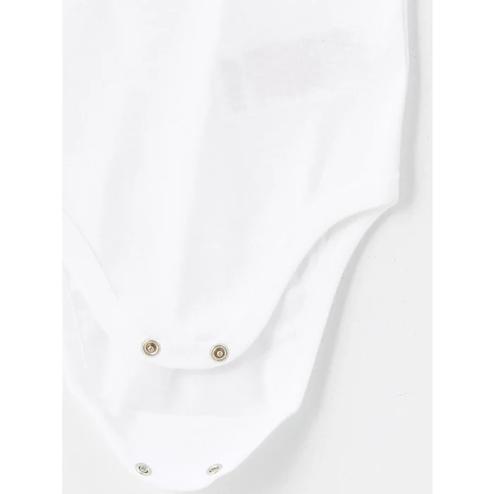 LCW baby Ekru Bisiklet Yaka Basic Kız Bebek Çıtçıtlı Bodysuit 2li