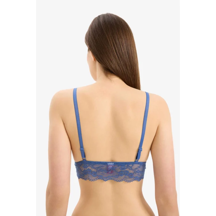 Defacto D7843 İndigo Dantelli Kaplı Pedli Bralet-Fall in Love