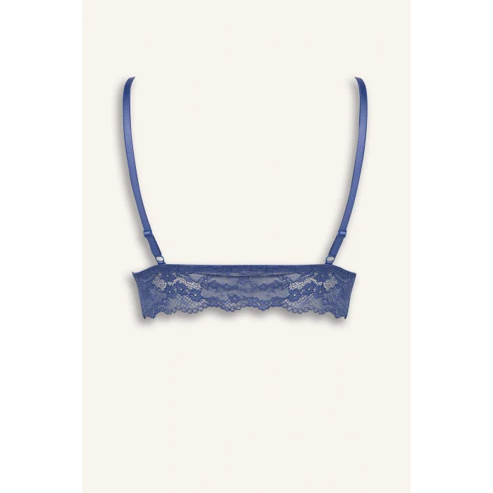Defacto D7843 İndigo Dantelli Kaplı Pedli Bralet-Fall in Love