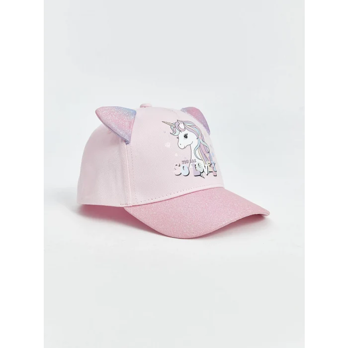 LCW ACCESSORIES Pembe 3 Boyutlu Kız Çocuk Kep Şapka