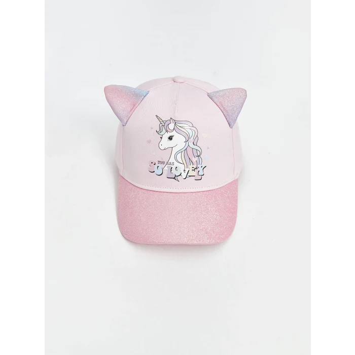 LCW ACCESSORIES Pembe 3 Boyutlu Kız Çocuk Kep Şapka