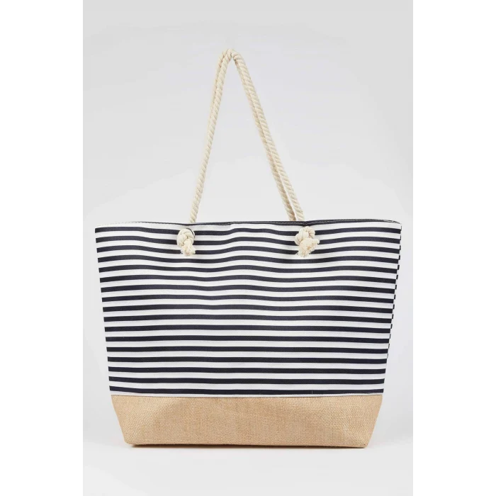 Defacto X7823 Lacivert Kadın Plaj Çantası