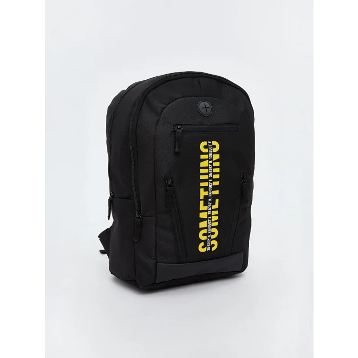 LCW ACCESSORIES Siyah Yazı Baskılı Erkek Çocuk Okul Çantası