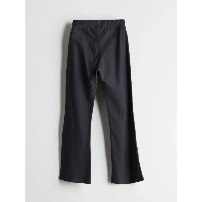 LCW Kids Siyah Beli Lastikli İspanyol Paça Kız Çocuk Tayt