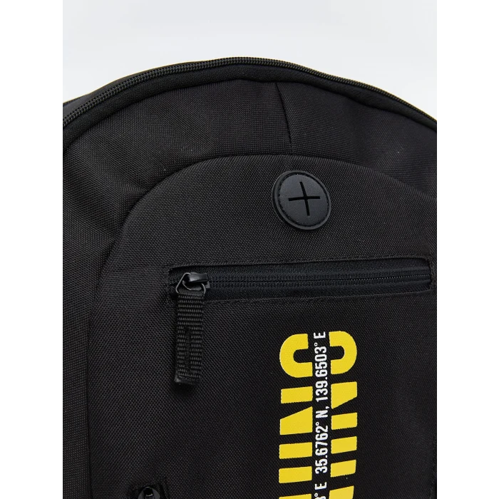 LCW ACCESSORIES Siyah Yazı Baskılı Erkek Çocuk Okul Çantası