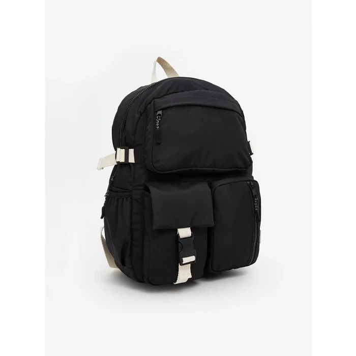 LCW ACCESSORIES Siyah Çok Bölmeli Kız Çocuk Sırt Çantası