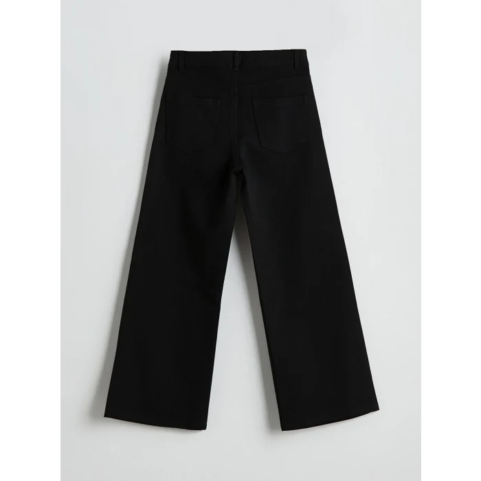 LCW Kids Siyah Wideleg Kız Çocuk Pantolon