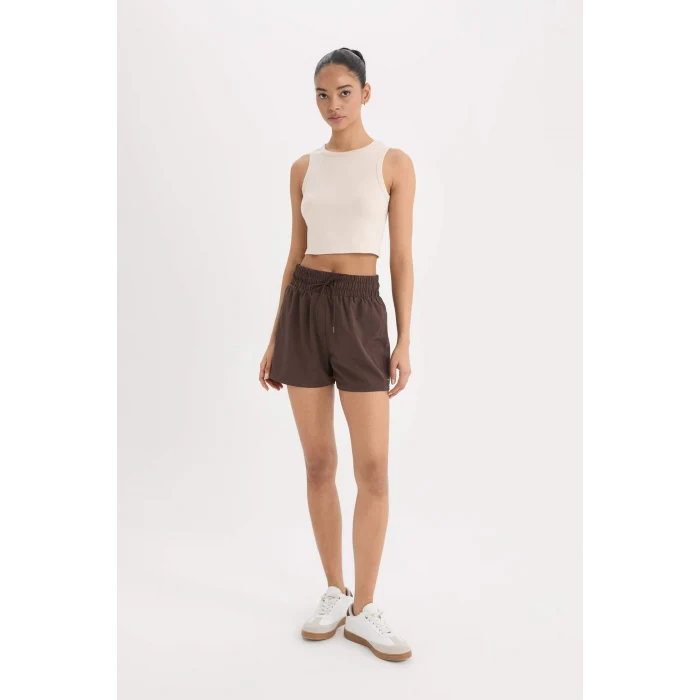 Defacto D7122 Bej DeFactoFit Standart Fit Bisiklet Yaka Modal Sporcu Atlet