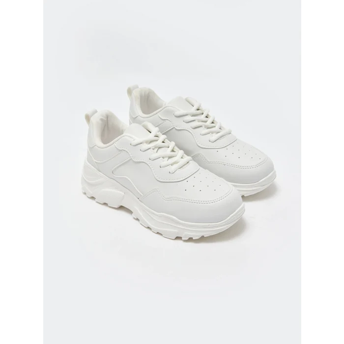 LCW STEPS Beyaz Bağcıklı Kadın Aktif Spor Ayakkabı