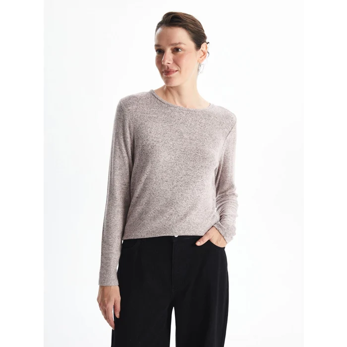 LCWAIKIKI Classic Pembe Bisiklet Yaka Kadın Tişört