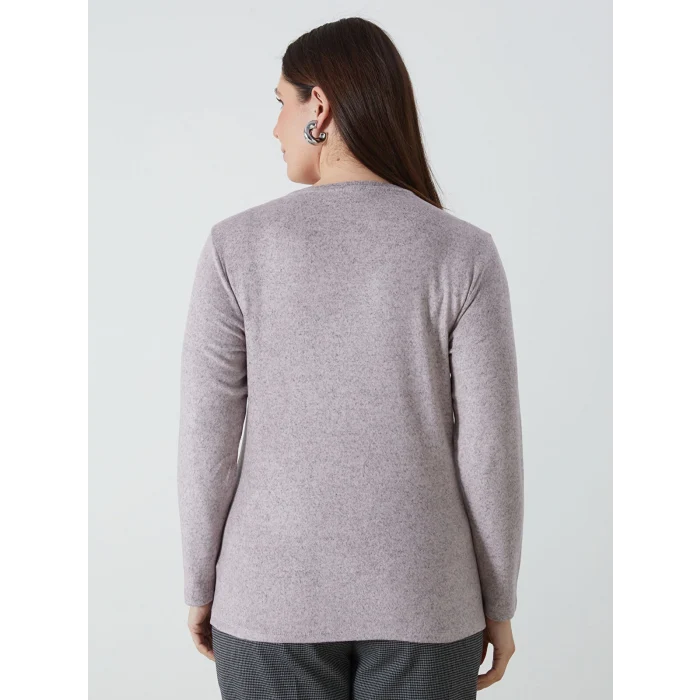 LCWAIKIKI Classic Pembe Bisiklet Yaka Kadın Tişört