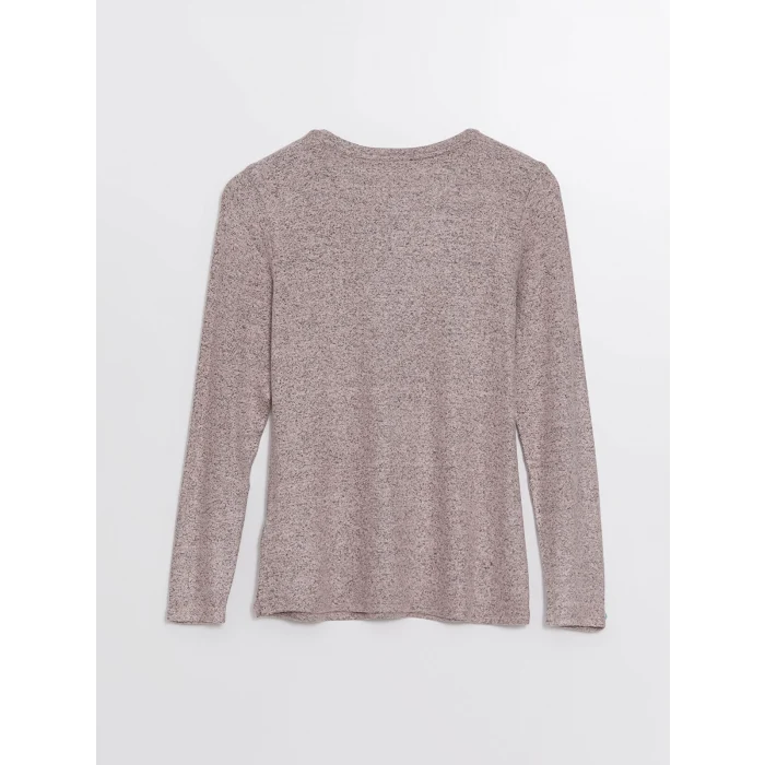 LCWAIKIKI Classic Pembe Bisiklet Yaka Kadın Tişört