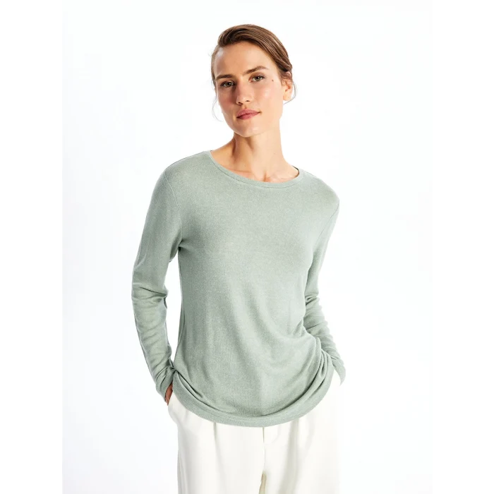 LCWAIKIKI Classic Yeşil Bisiklet Yaka Kadın Tişört