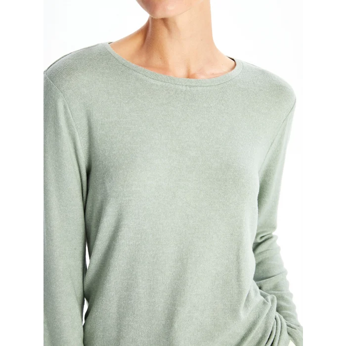 LCWAIKIKI Classic Yeşil Bisiklet Yaka Kadın Tişört