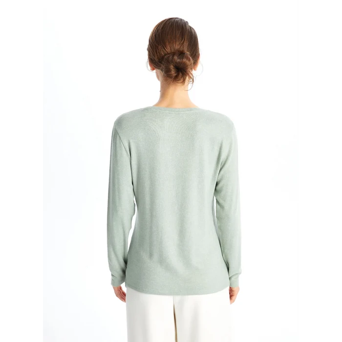 LCWAIKIKI Classic Yeşil Bisiklet Yaka Kadın Tişört