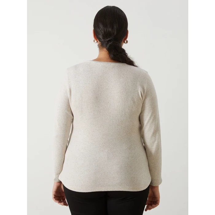 LCWAIKIKI Classic Bej Bisiklet Yaka Kadın Tişört