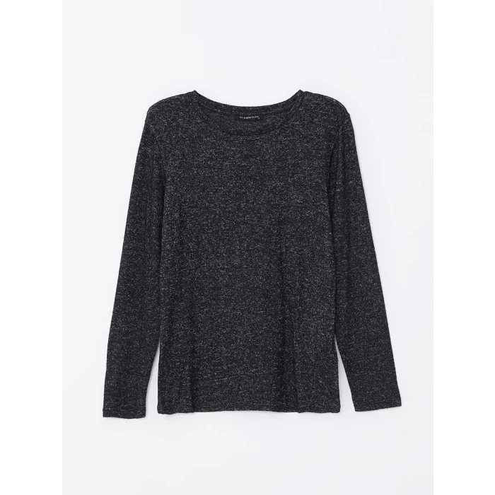 LCWAIKIKI Classic Siyah Bisiklet Yaka Kadın Tişört