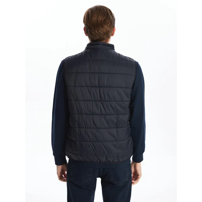 LCWAIKIKI Classic Lacivert Standart Kalıp Dik Yaka Erkek Şişme Yelek