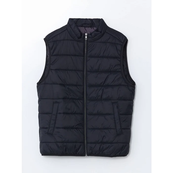 LCWAIKIKI Classic Lacivert Standart Kalıp Dik Yaka Erkek Şişme Yelek