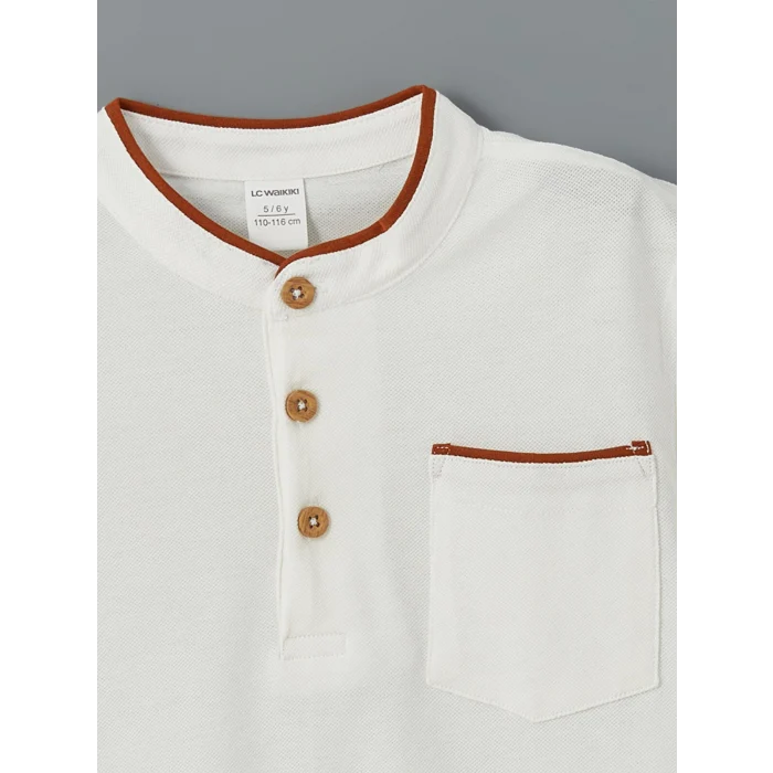 LCW Kids Ekru Pike Erkek Çocuk Tişört ve Pantolon 2li