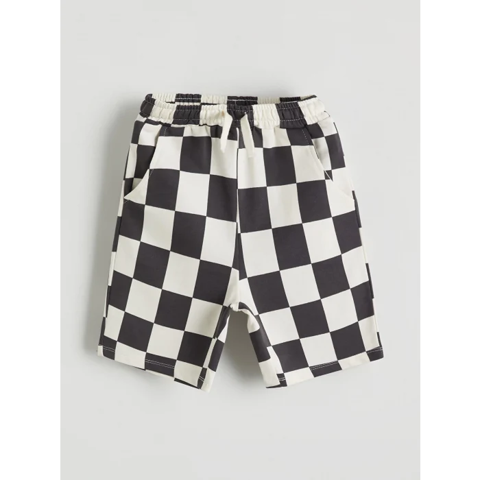 LCW Kids Bej Erkek Çocuk Tişört Şort ve Çorap 3lü