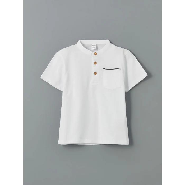 LCW Kids Beyaz Pike Erkek Çocuk Tişört ve Pantolon 2li