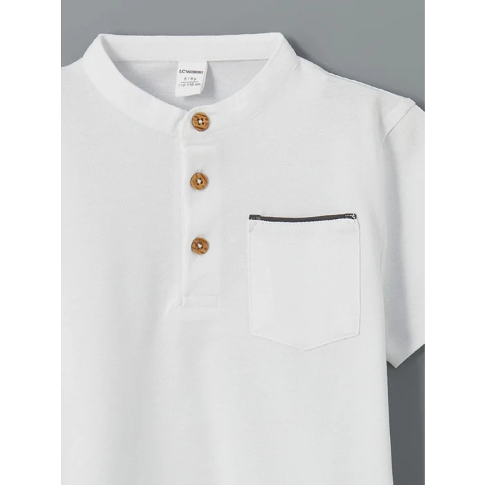 LCW Kids Beyaz Pike Erkek Çocuk Tişört ve Pantolon 2li