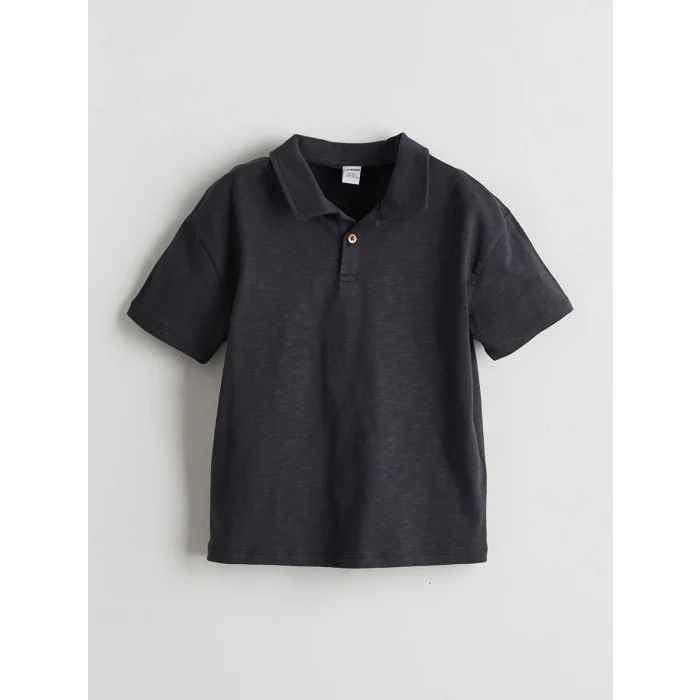 LCW Kids Antrasit Polo Yaka Erkek Çocuk Tişört ve Pantolon 2li