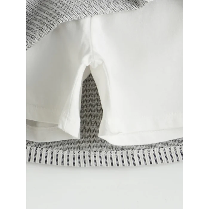 LCW Kids Ekru Çiçekli Kız Çocuk Bluz ve Şort Etek 2li