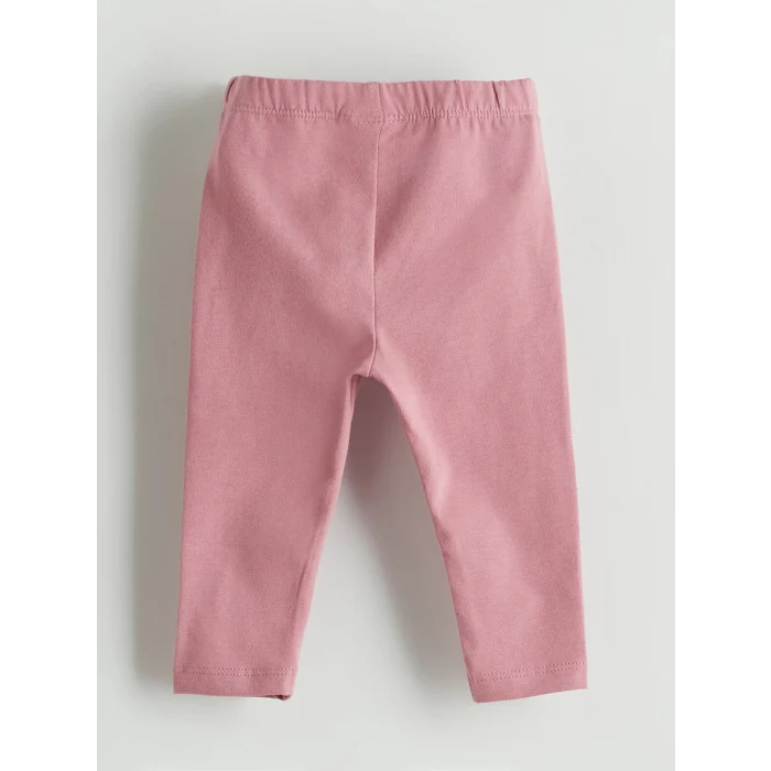 LCW baby Ekru Bisiklet Yaka Kız Bebek Bluz ve Tayt 2li