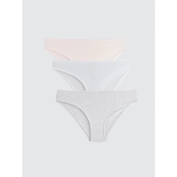 LCW DREAM Pembe Düz Bikini Külot 3lü Paket