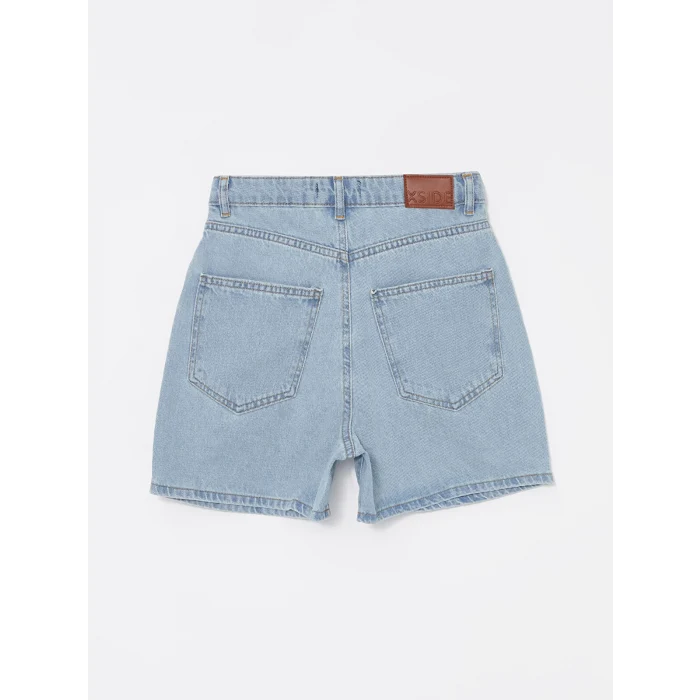 XSIDE Mavi Yüksek Bel Standart Fit Kadın Jean Şort