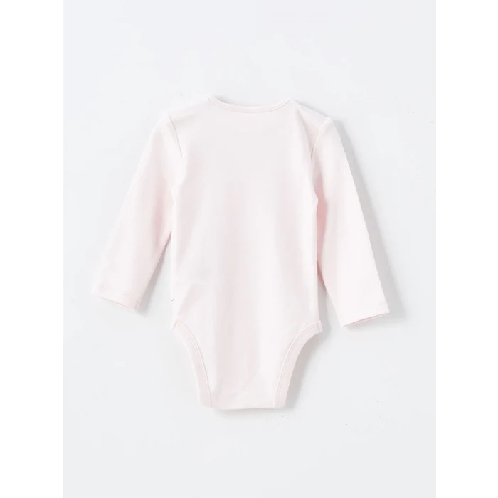 LC WAIKIKI Pembe Bisiklet Yaka Kız Bebek Çıtçıtlı Bodysuit 2li