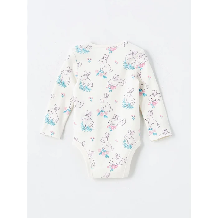 LC WAIKIKI Pembe Bisiklet Yaka Kız Bebek Çıtçıtlı Bodysuit 2li