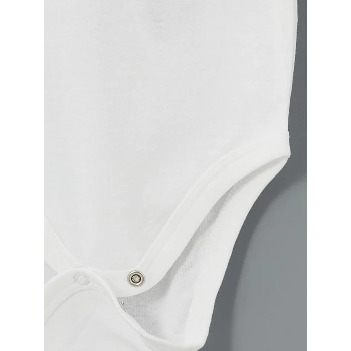 LCW baby Ekru Organik Kumaş Erkek Bebek Çıtçıtlı Bodysuit 2li