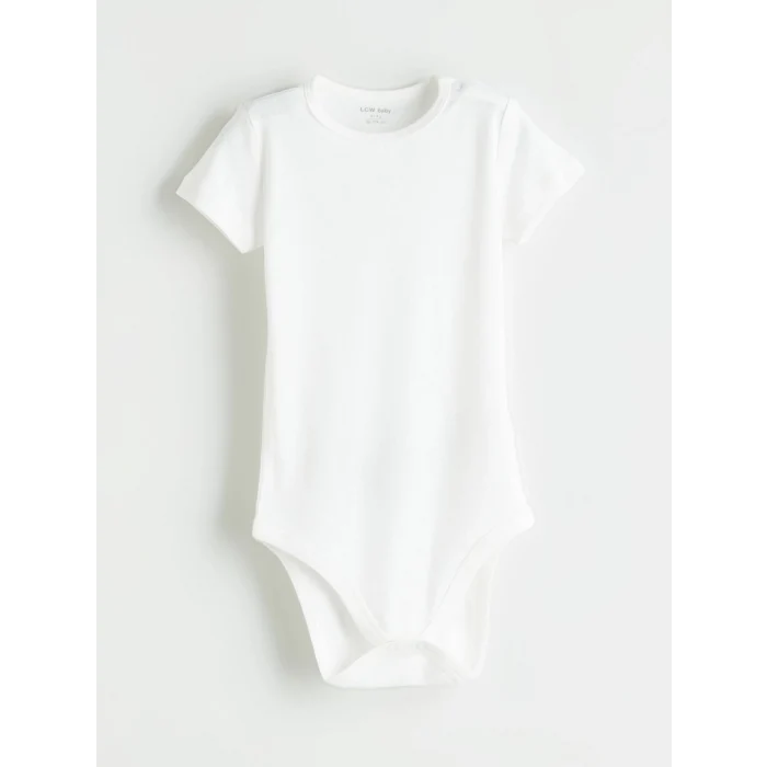 LCW baby Ekru Organik Kumaş Kız Bebek Çıtçıtlı Bodysuit 2li