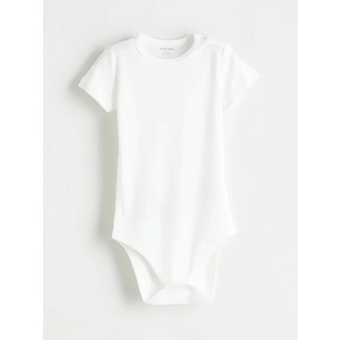 LCW baby Ekru Organik Kumaş Kız Bebek Çıtçıtlı Bodysuit 2li