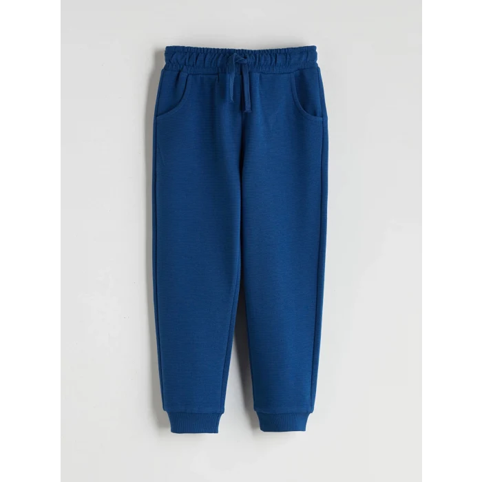 LCW Kids Bej Çizgili Erkek Çocuk Sweatshirt ve Eşofman Alt 2li