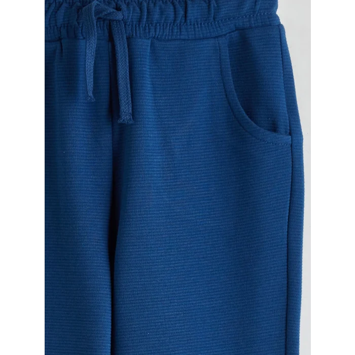 LCW Kids Bej Çizgili Erkek Çocuk Sweatshirt ve Eşofman Alt 2li