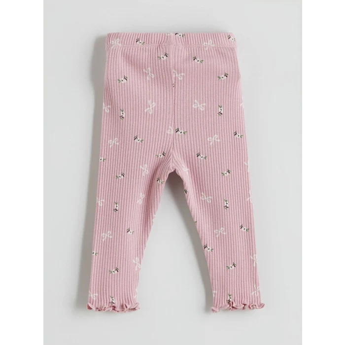 LCW baby Pembe Kurdele Detaylı Kız Bebek Kazak ve Tayt 2li