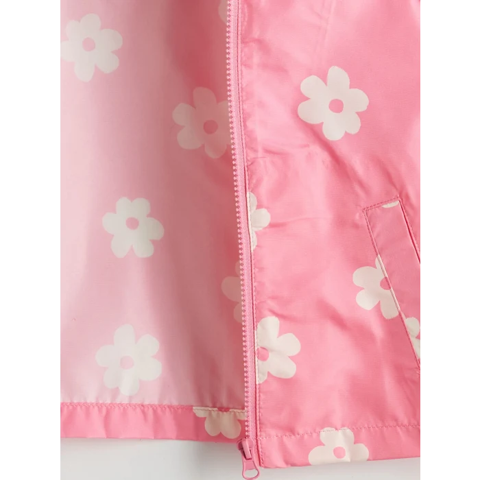 LCW Kids Pembe Kapüşonlu Kız Çocuk Şişme Mont