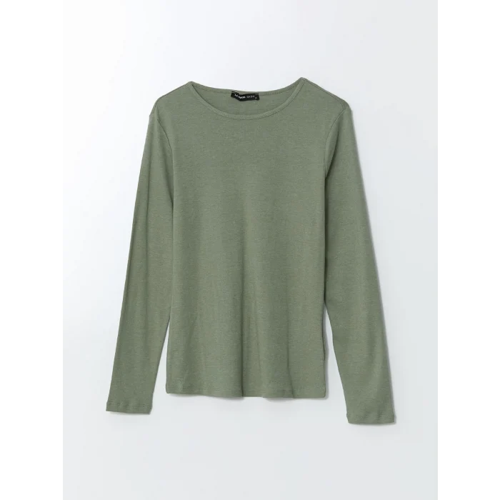 LCWAIKIKI Classic Yeşil Bisiklet Yaka Kadın Body