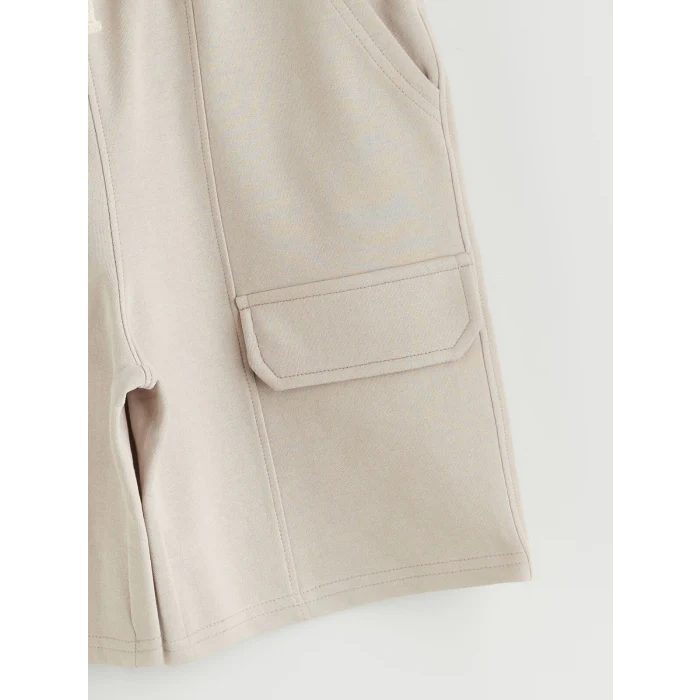 LCW Kids Gri Beli Lastikli Erkek Çocuk Kargo Şort