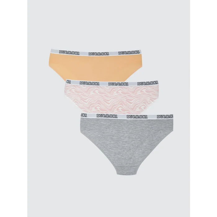 LCW Young Pembe Baskılı Bikini Külot 3lü