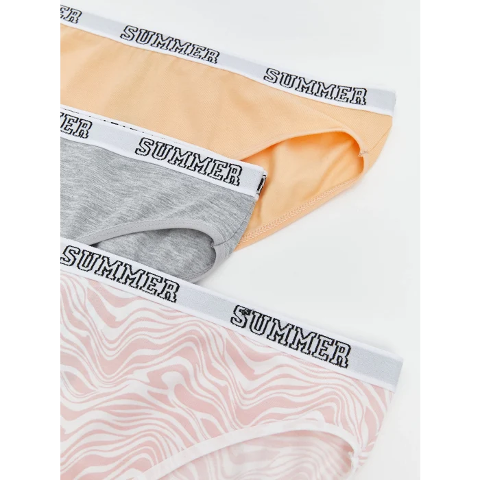 LCW Young Pembe Baskılı Bikini Külot 3lü