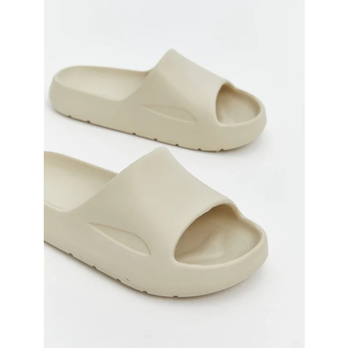 LCW STEPS Bej Tek Bantlı Erkek Çocuk Terlik