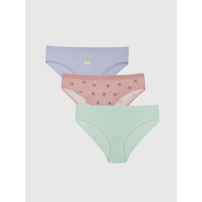 LCW Young Pembe Baskılı Bikini Külot 3lü