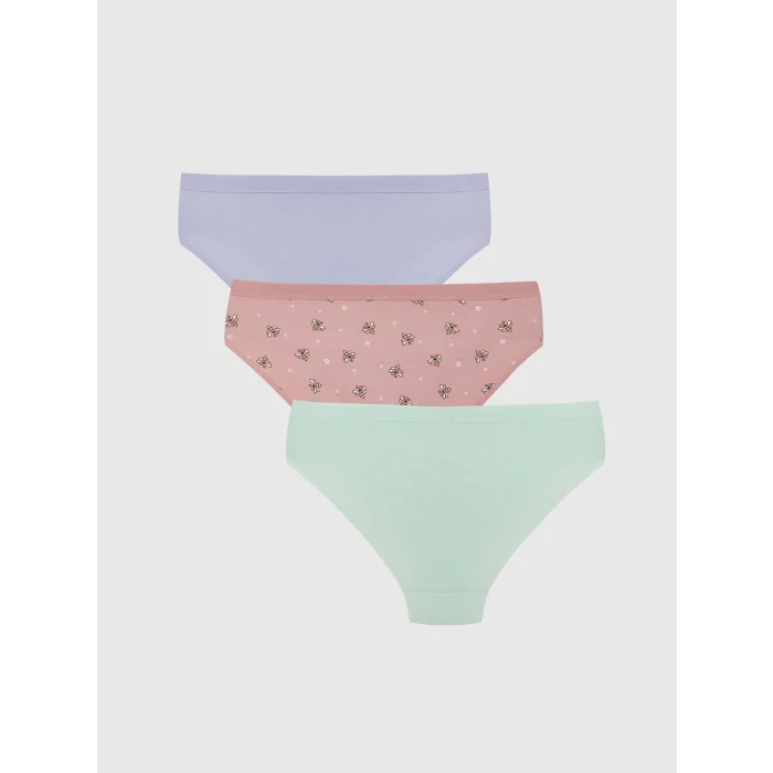 LCW Young Pembe Baskılı Bikini Külot 3lü