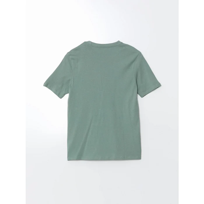 XSIDE Yeşil Bisiklet Yaka Kısa Kollu Baskılı Penye Erkek Tişört